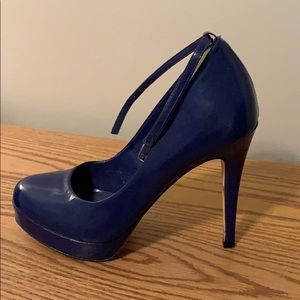 Aldo Blue Patent Pumps